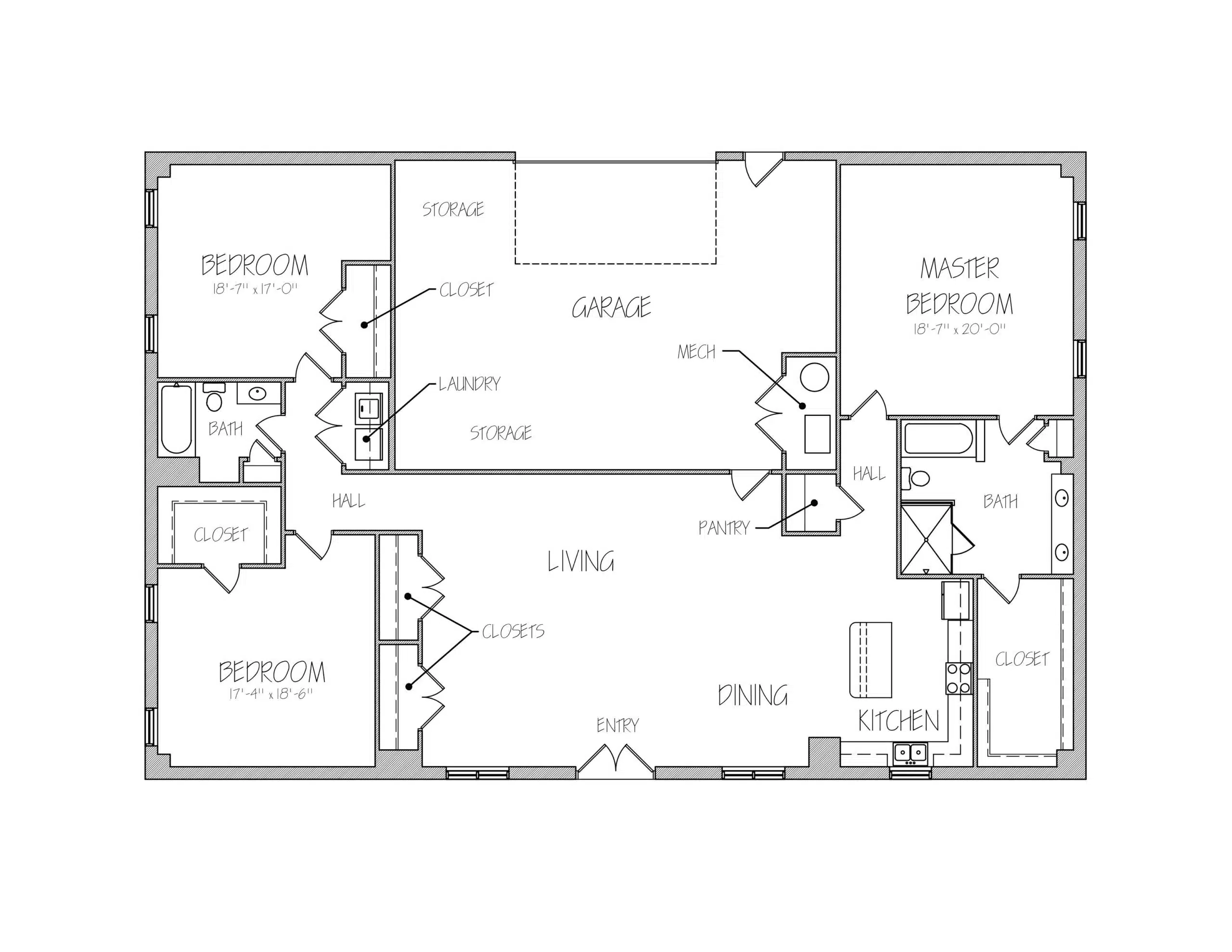 steel barndominium floor plan