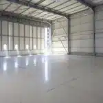 Steel airplane hangar