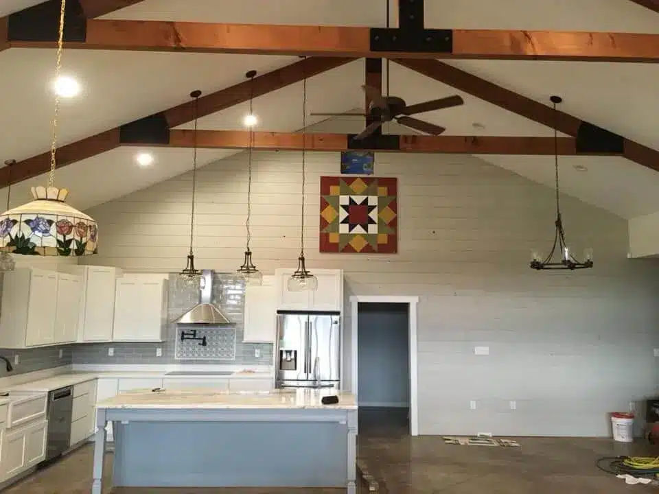 Custom steel barndominium interior